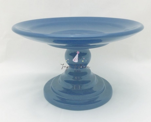 Doceira Cerâmica 24cm Azul Marinho - Locação SP, Imagem 1