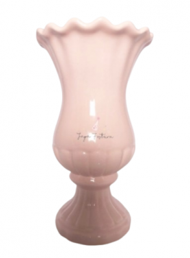 Vaso Cerâmica Boca Flor Rosa Bebê Locação SP