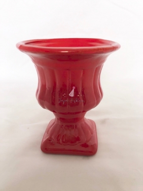 Vaso Cerâmica P Vermelho Locação SP