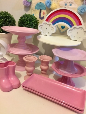 Kit Festa Arco Iris e Nuvem Rosa Menina Chuva de Amor Locação SP, Imagem 2