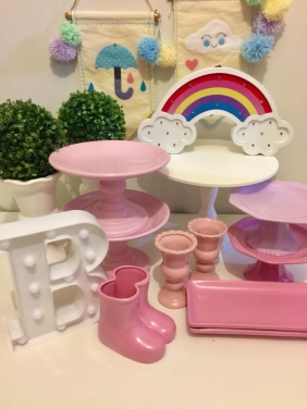 Kit Festa Arco Iris e Nuvem Rosa Menina Chuva de Amor Locação SP, Imagem 4