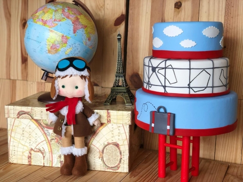 Kit Festa Aviador Volta ao Mundo Locação SP, Imagem 1