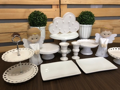 Kit Festa Batizado Branco Menino Locação SP, Imagem 2