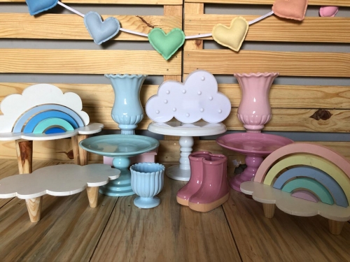 Kit Festa Chá Revelação Nuvem Locação SP