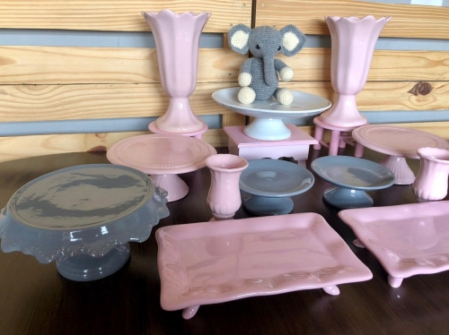 Kit Festa Elefante Cinza e Rosa Locação SP, Imagem 2