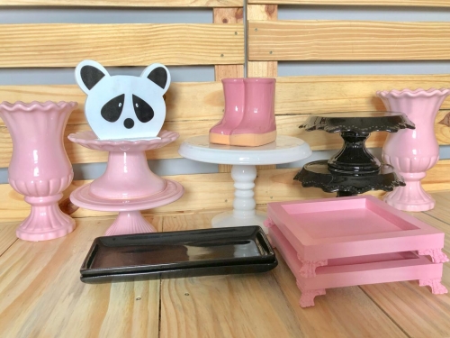 Kit Festa Panda Preto e Rosa Locação SP, Imagem 2