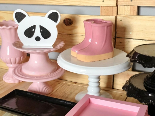 Kit Festa Panda Preto e Rosa Locação SP, Imagem 3
