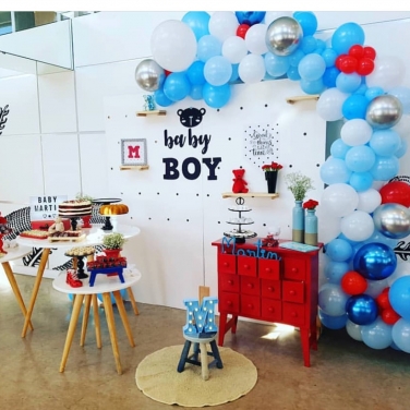 Kit Mesas Painel Criativo e Cômoda Vermelha Festa Locação SP, Imagem 2