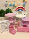 Kit Festa Arco Iris e Nuvem Rosa Menina Chuva de Amor Locação SP, Imagem Thumbnail 4